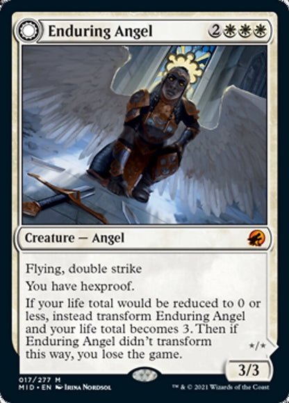 Enduring Angel // Angelic Enforcer [Innistrad: Midnight Hunt] [Foil]