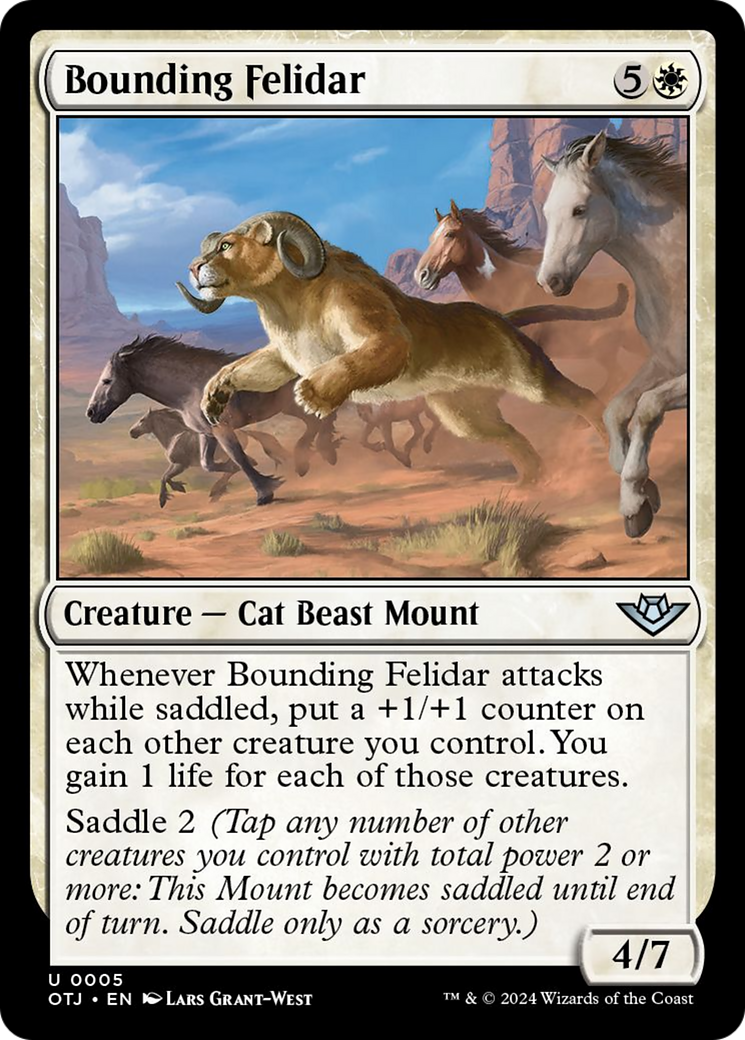 Bounding Felidar [Outlaws of Thunder Junction] [Foil]