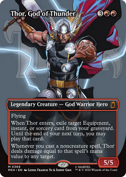 Thor, God of Thunder (Borderless) (0369) [Marvel Super Heroes]