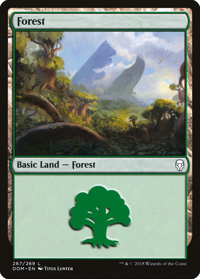 Forest (267) [Dominaria] [Foil]