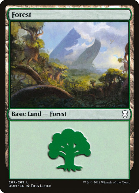 Forest (267) [Dominaria] [Foil]