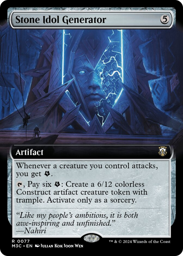 Stone Idol Generator (Extended Art) [Modern Horizons 3 Commander] [Foil]