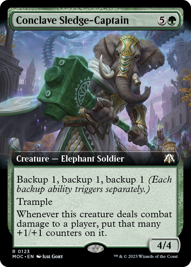 Conclave Sledge-Captain (Extended Art) [March of the Machine Commander] [Foil]