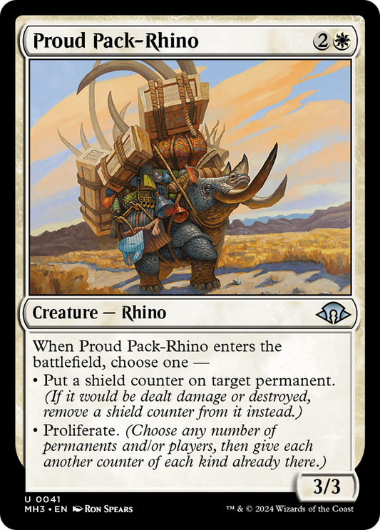 Proud Pack-Rhino [Modern Horizons 3] [Foil]