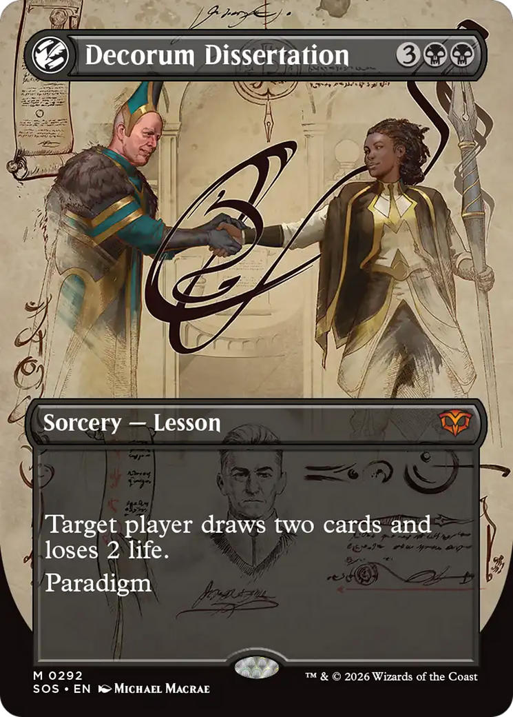 Decorum Dissertation (Borderless) [Secrets of Strixhaven] [Foil]