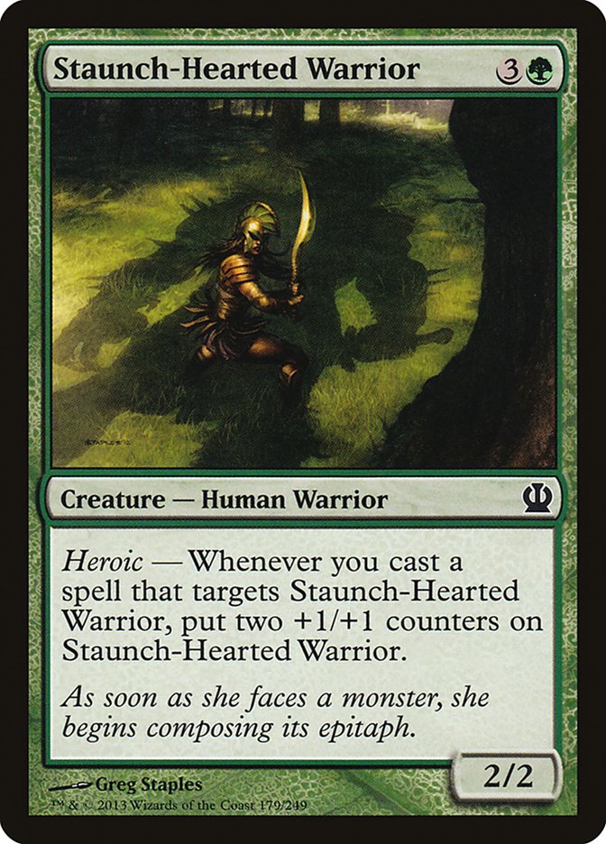 Staunch-Hearted Warrior [Theros] [Foil]