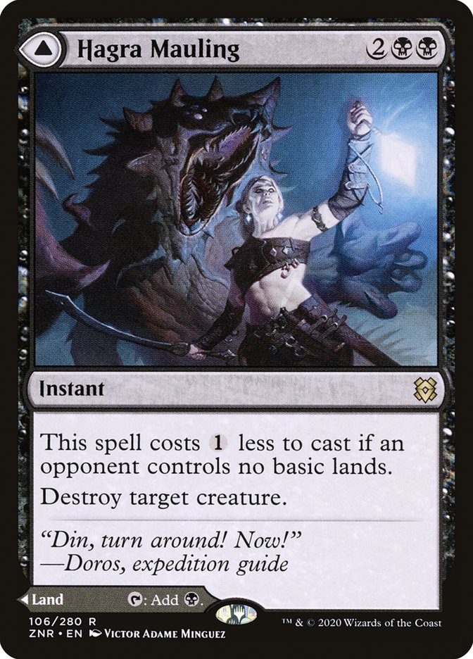 Hagra Mauling // Hagra Broodpit [Zendikar Rising] [Foil]