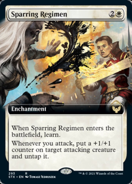 Sparring Regimen (Extended Art) [Strixhaven: School of Mages] [Foil]