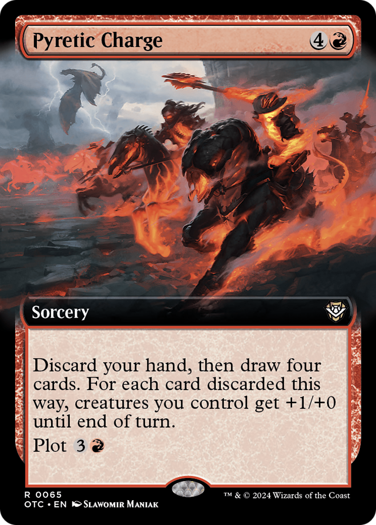 Pyretic Charge (Extended Art) [Outlaws of Thunder Junction Commander] [Foil]