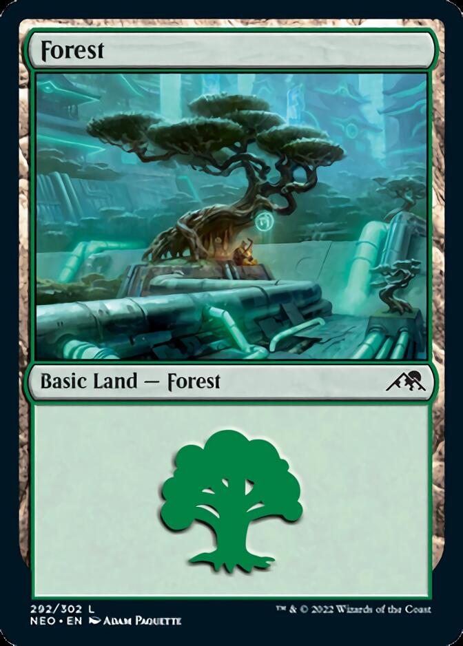 Forest (292) [Kamigawa: Neon Dynasty] [Foil]