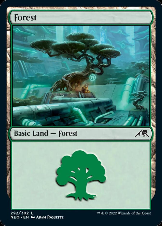 Forest (292) [Kamigawa: Neon Dynasty] [Foil]