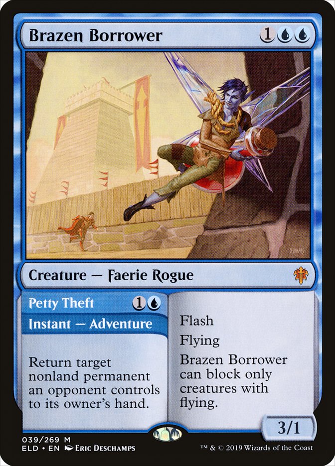 Brazen Borrower // Petty Theft [Throne of Eldraine] [Foil]