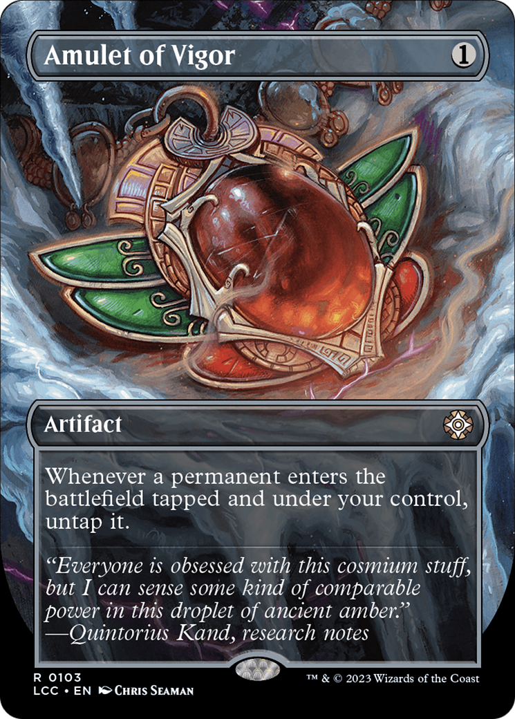 Amulet of Vigor (Borderless) [The Lost Caverns of Ixalan Commander] [Foil]