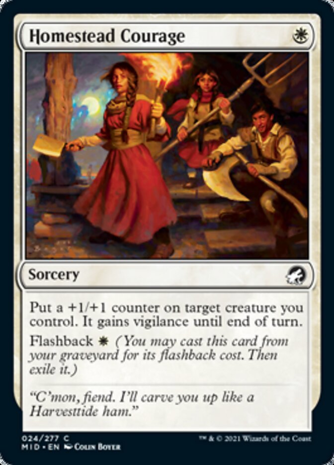 Homestead Courage [Innistrad: Midnight Hunt] [Foil]