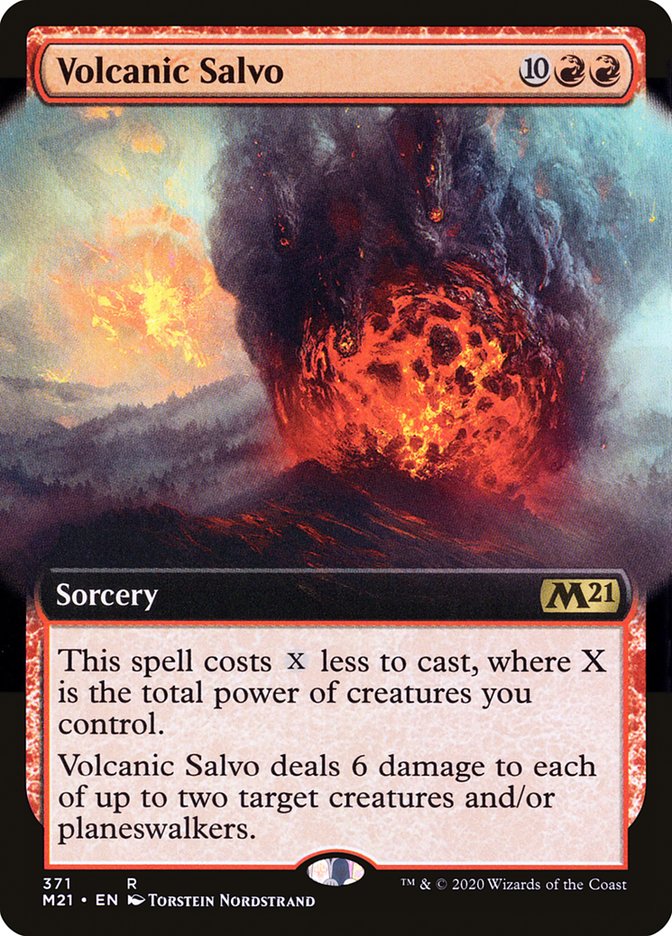 Volcanic Salvo (Extended Art) [Core Set 2021] [Foil]