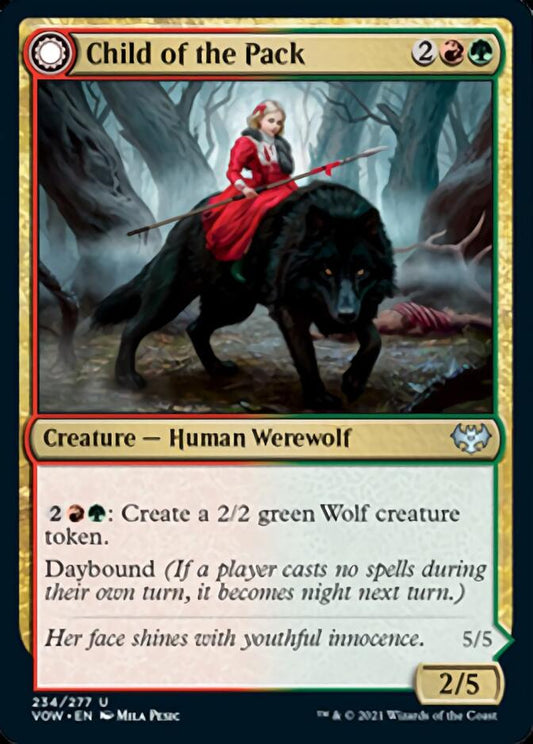 Child of the Pack // Savage Packmate [Innistrad: Crimson Vow] [Foil]