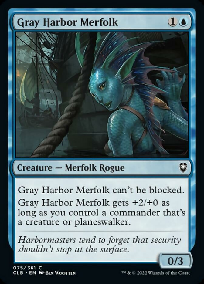 Gray Harbor Merfolk [Commander Legends: Battle for Baldur's Gate] [Foil]