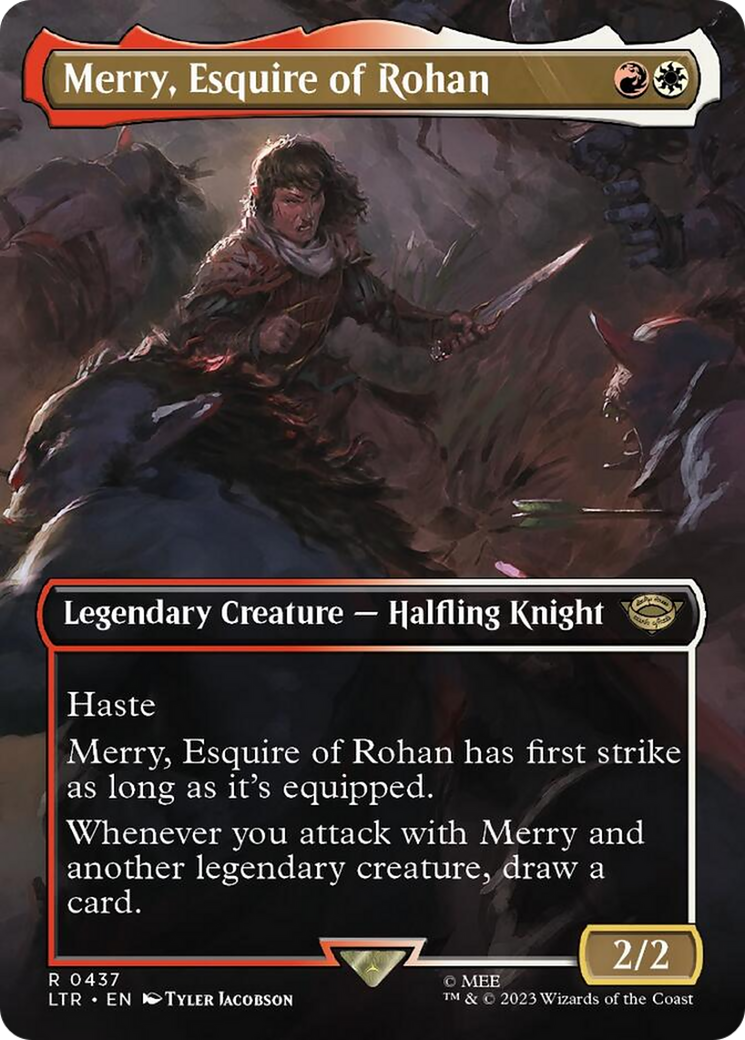 Merry, Esquire of Rohan (Borderless Alternate Art) [The Lord of the Rings: Tales of Middle-Earth] [Foil]