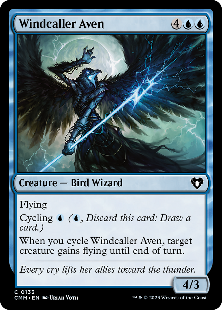 Windcaller Aven [Commander Masters] [Foil]