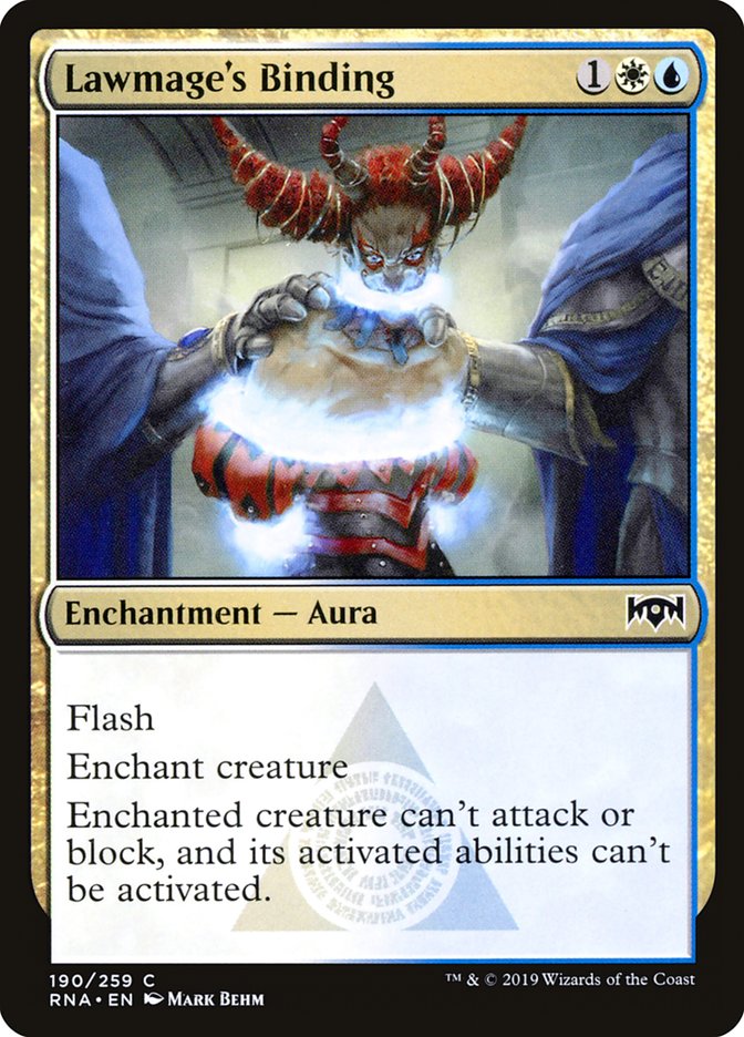 Lawmage's Binding [Ravnica Allegiance] [Foil]