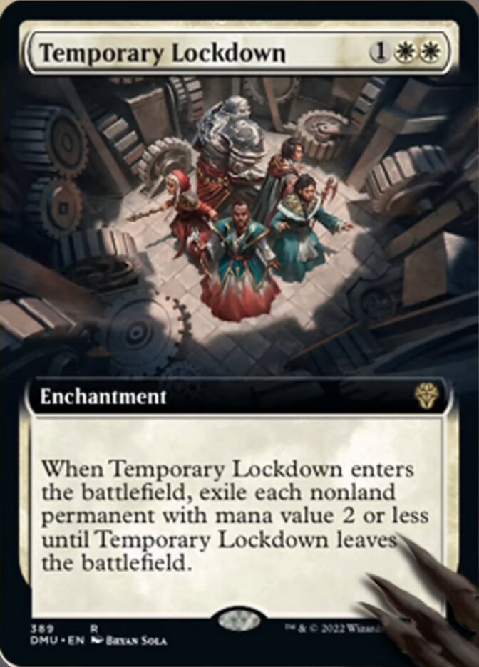 Temporary Lockdown (Extended Art) [Dominaria United] [Foil]