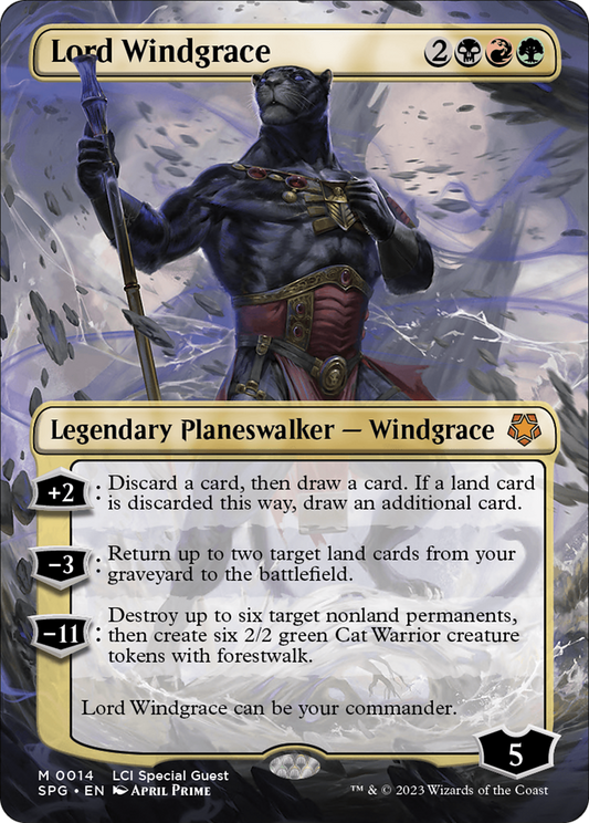 Lord Windgrace (Borderless) [The Lost Caverns of Ixalan Special Guests] [Foil]