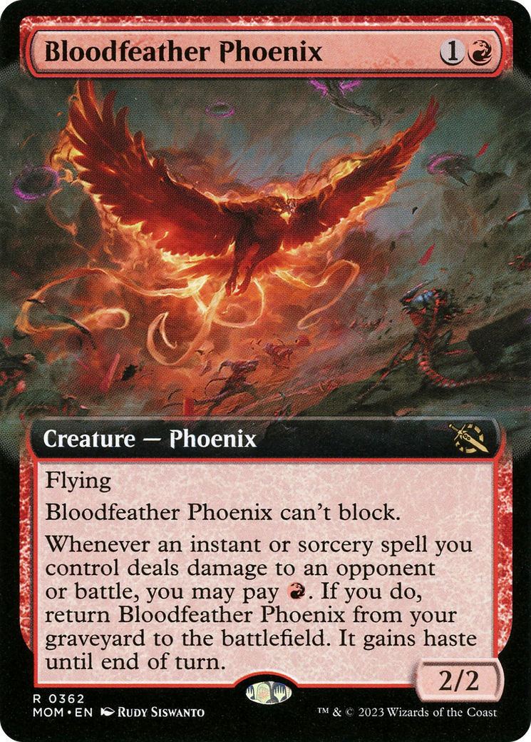 Bloodfeather Phoenix (Extended Art) [March of the Machine] [Foil]