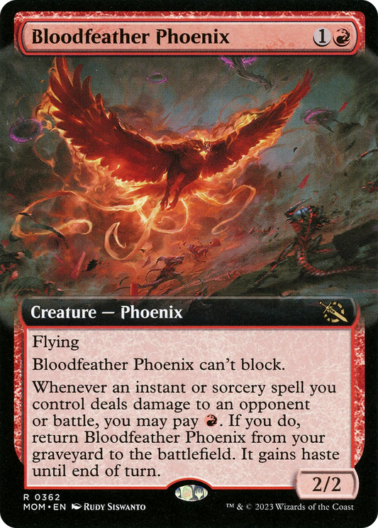 Bloodfeather Phoenix (Extended Art) [March of the Machine] [Foil]