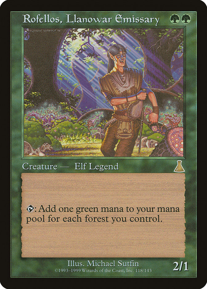 Rofellos, Llanowar Emissary [Urza's Destiny] [Foil]
