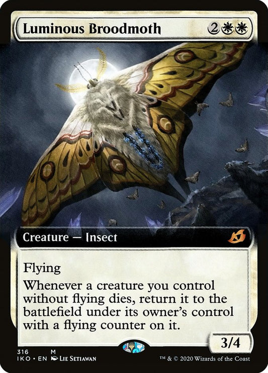 Luminous Broodmoth (Extended Art) (316) [Ikoria: Lair of Behemoths] [Foil]