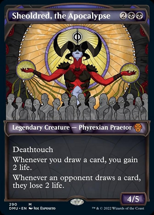 Sheoldred, the Apocalypse (Showcase) [Dominaria United] [Foil]