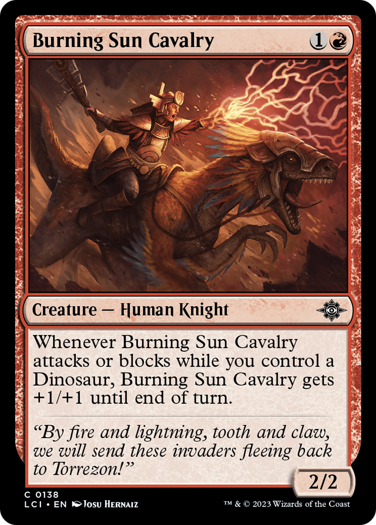 Burning Sun Cavalry [The Lost Caverns of Ixalan] [Foil]