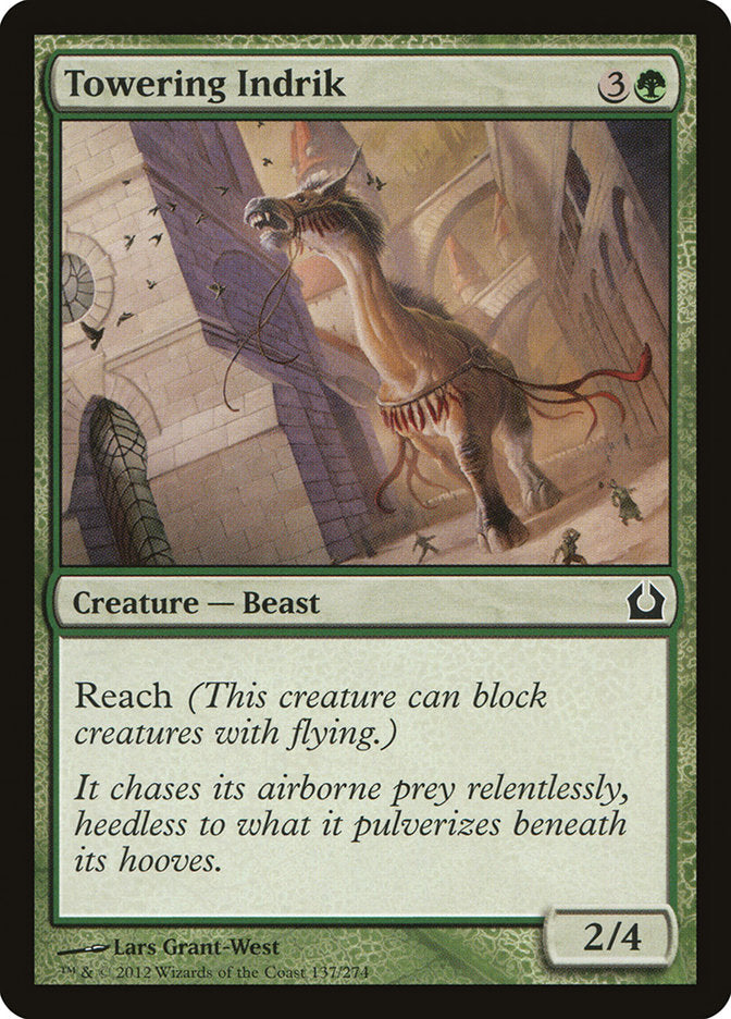 Towering Indrik [Return to Ravnica] [Foil]