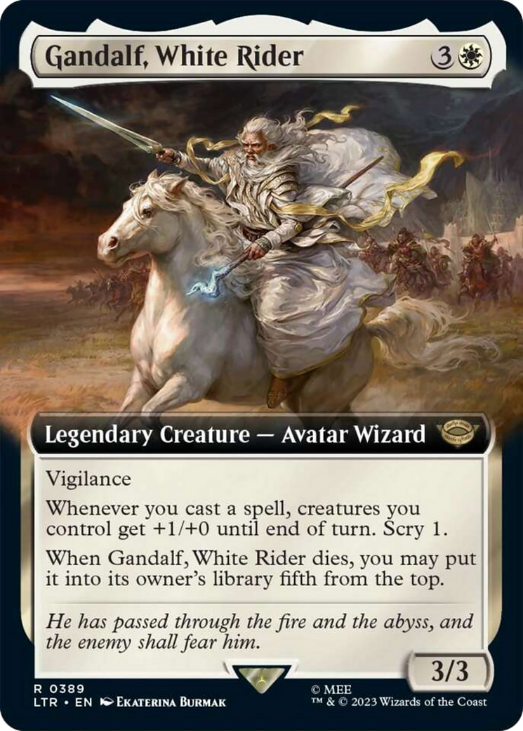 Gandalf, White Rider (Extended Art) [The Lord of the Rings: Tales of Middle-Earth] [Foil]