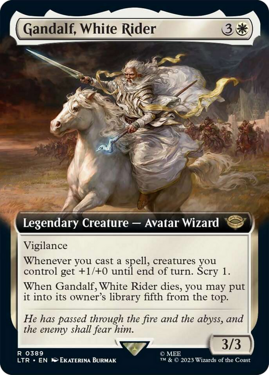 Gandalf, White Rider (Extended Art) [The Lord of the Rings: Tales of Middle-Earth] [Foil]