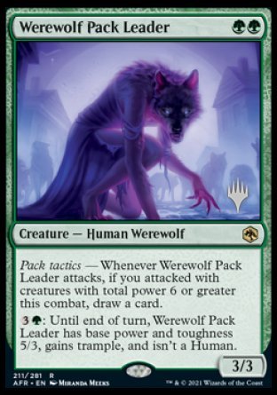 Werewolf Pack Leader (Promo Pack) [Dungeons & Dragons: Adventures in the Forgotten Realms Promos] [Foil]