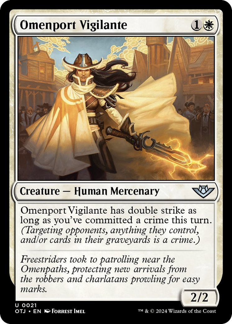 Omenport Vigilante [Outlaws of Thunder Junction] [Foil]