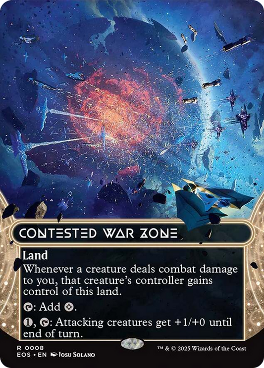 Contested War Zone (0008) (Borderless) [Edge of Eternities: Stellar Sights] [Foil]