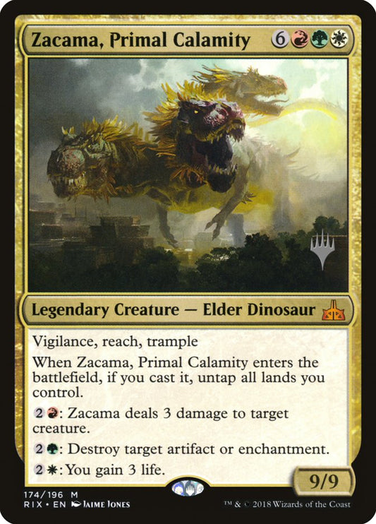 Zacama, Primal Calamity (Promo Pack) [Rivals of Ixalan Promos] [Foil]