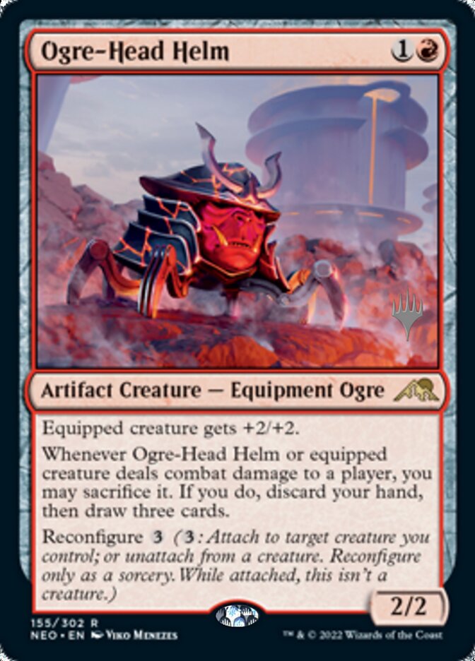 Ogre-Head Helm (Promo Pack) [Kamigawa: Neon Dynasty Promos] [Foil]