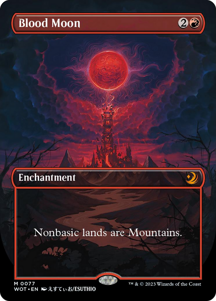 Blood Moon (Anime Borderless) [Wilds of Eldraine: Enchanting Tales] [Foil]
