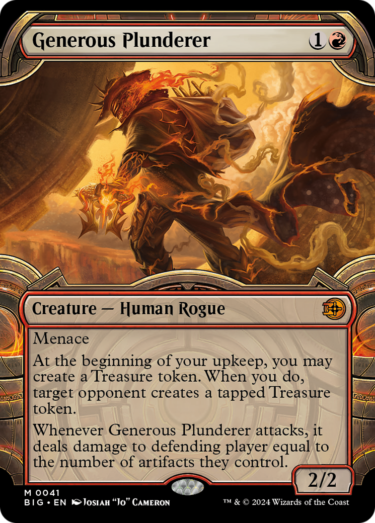 Generous Plunderer (Showcase) [Outlaws of Thunder Junction: The Big Score] [Foil]