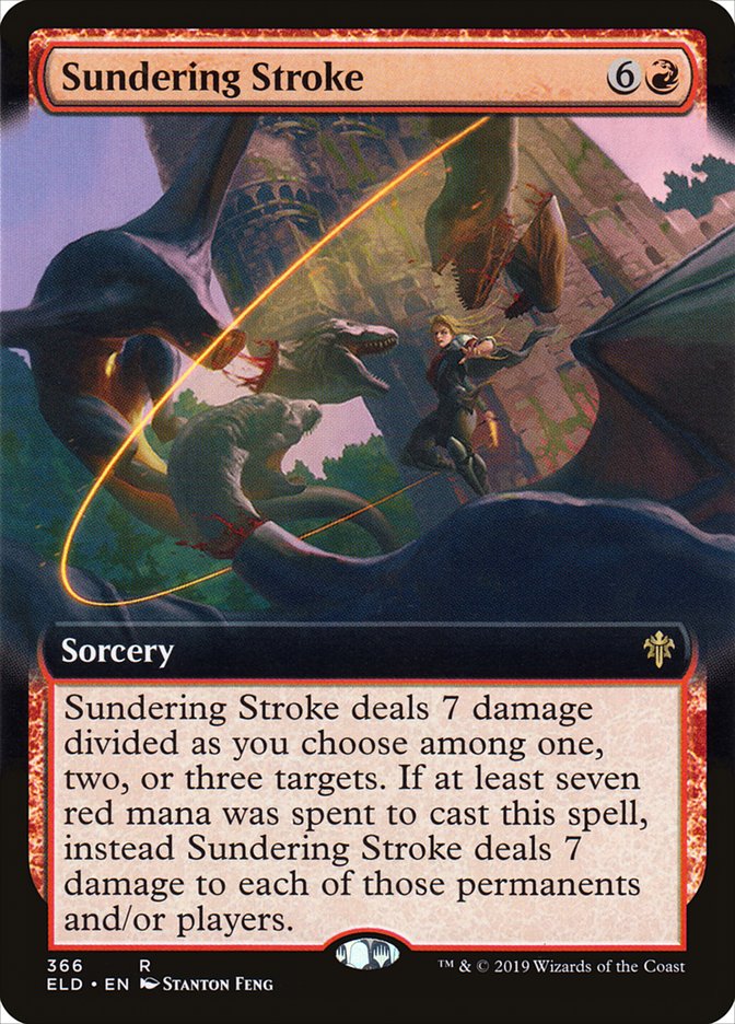 Sundering Stroke (Extended Art) [Throne of Eldraine] [Foil]