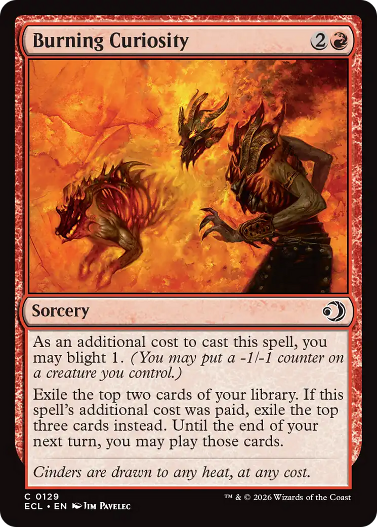 Burning Curiosity [Lorwyn Eclipsed] [Foil]