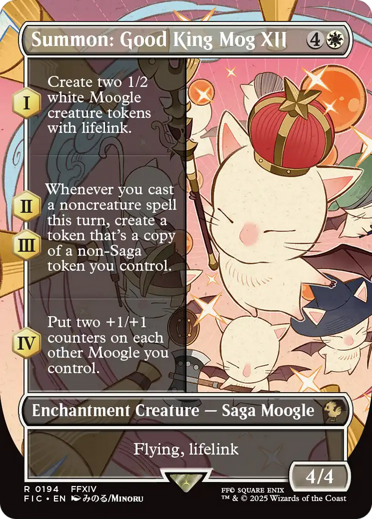 Summon: Good King Mog XII (Borderless) [FINAL FANTASY Commander] [Foil]