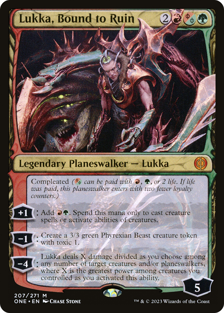Lukka, Bound to Ruin [Phyrexia: All Will Be One] [Foil]