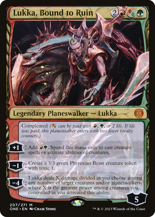 Lukka, Bound to Ruin [Phyrexia: All Will Be One] [Foil]