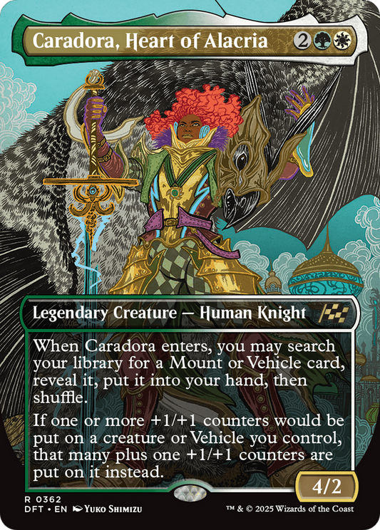 Caradora, Heart of Alacria (Borderless) [Aetherdrift] [Foil]