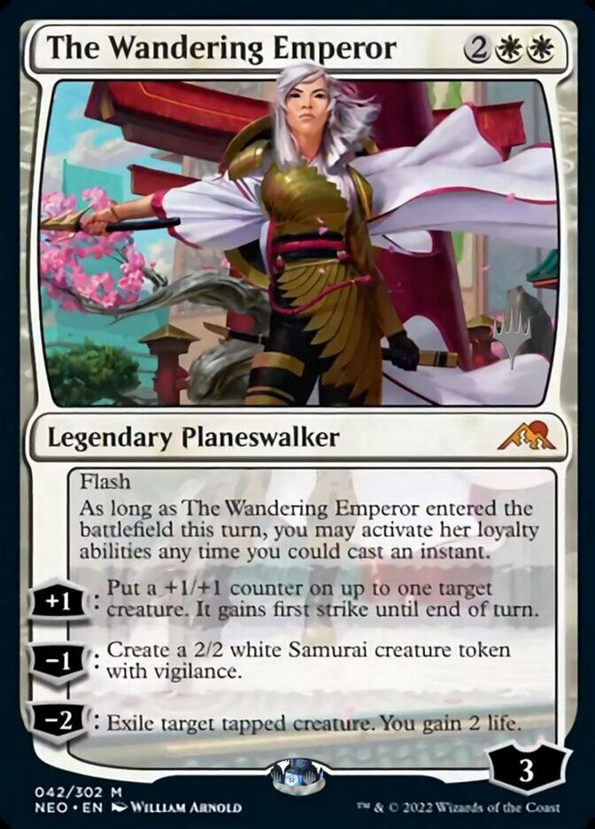 The Wandering Emperor (Promo Pack) [Kamigawa: Neon Dynasty Promos] [Foil]