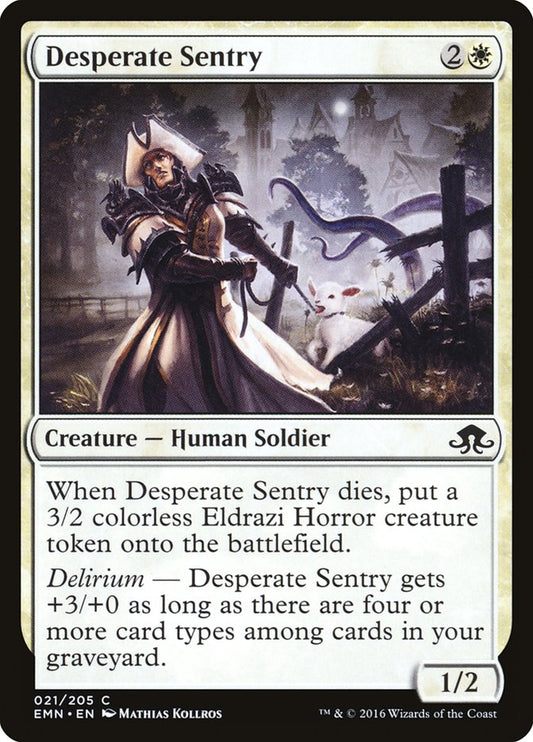 Desperate Sentry [Eldritch Moon] [Foil]